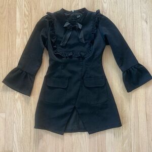 Lust Black Wear Women's XS/S Mini Dress Dark Academia Whimsigoth Coquette Twee